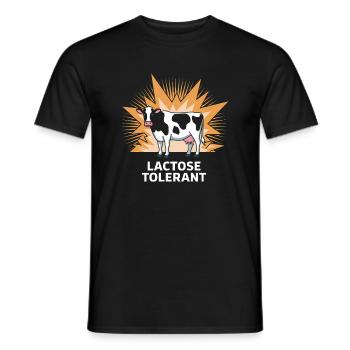 Lactose Tolerant Kuh - Männer T-Shirt - Schwarz - Vorne - AI Model Male 178 light (178cm)