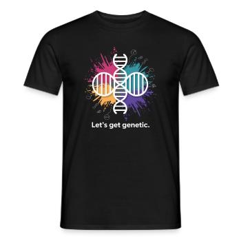 Génétique Science Drôle de dicton - T-shirt homme - noir - Devant - AI Model Male 178 light (178cm)