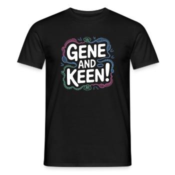 Gene and Keen Wissenschafts - Männer T-Shirt - Schwarz - Vorne - AI Model Male 178 light (178cm)