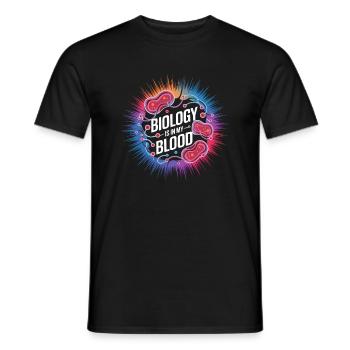 Biologie Ist In Meinem Blut - Männer T-Shirt - Schwarz - Vorne - AI Model Male 178 light (178cm)