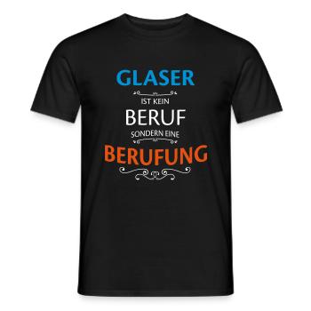 Glaser Beruf - Männer T-Shirt - Schwarz - Vorne - AI Model Male 178 light (178cm)