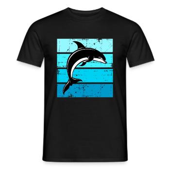 Delphin Ozean Meeres Walfisch Delphin - Männer T-Shirt - Schwarz - Vorne - AI Model Male 178 light (178cm)