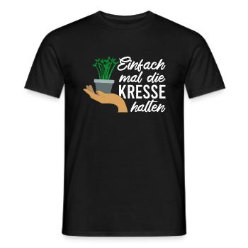 Einfach Mal die Kresse Halten Gartenlust Gärtner - Männer T-Shirt - Schwarz - Vorne - AI Model Male 178 light (178cm)