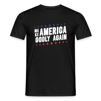 Rendre l’Amérique pieuse, aimer à nouveau la foi de Dieu - T-shirt homme - noir - Devant - AI Model Male 178 light (178cm)
