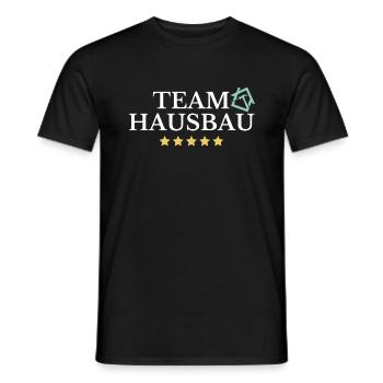 Team Hausbau - Männer T-Shirt - Schwarz - Vorne - AI Model Male 178 light (178cm)