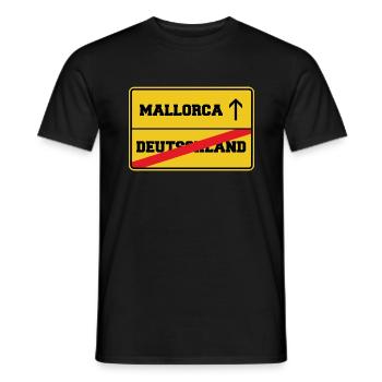 Mallorca town sign - Men's T-Shirt - black - Front - AI Model Male 178 light (178cm)