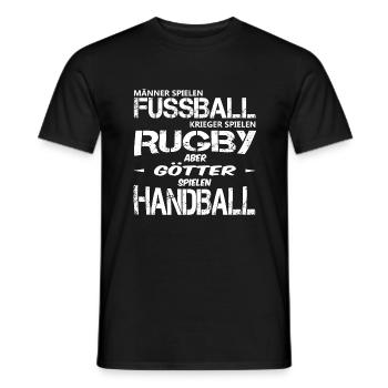 Handball Shirt - Gods play handball - Men's T-Shirt - black - Front - AI Model Male 178 light (178cm)