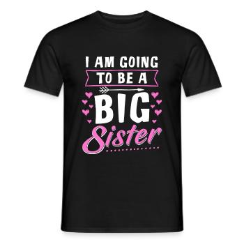 I Am Going To Be A Big Sister - Big Sister - Men's T-Shirt - black - Front - AI Model Male 178 light (178cm)