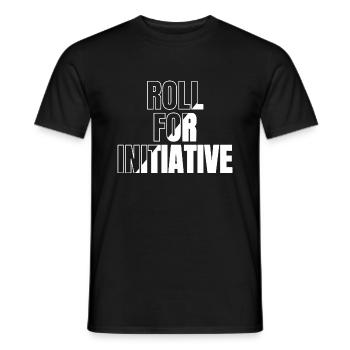Würfel auf Initiative - Männer T-Shirt - Schwarz - Vorne - AI Model Male 178 light (178cm)
