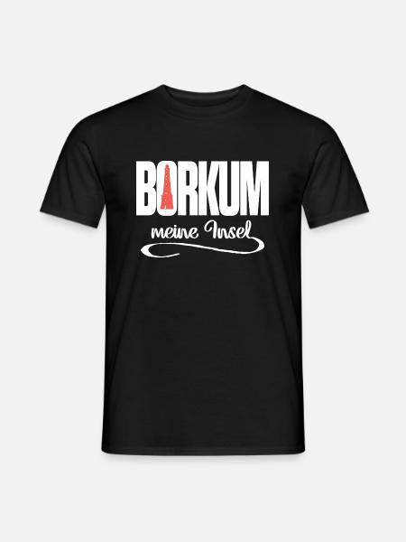 Borkum meine Insel - Männer T-Shirt - Schwarz