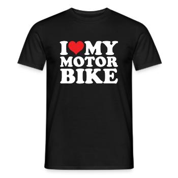 Motocross Motorcyclist I Love My Motorcycle - Men's T-Shirt - black - Front - AI Model Male 178 light (178cm)