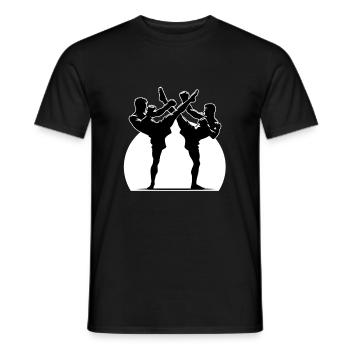 Muay Thai Kämpfer Design - Männer T-Shirt - Schwarz - Vorne - AI Model Male 178 light (178cm)