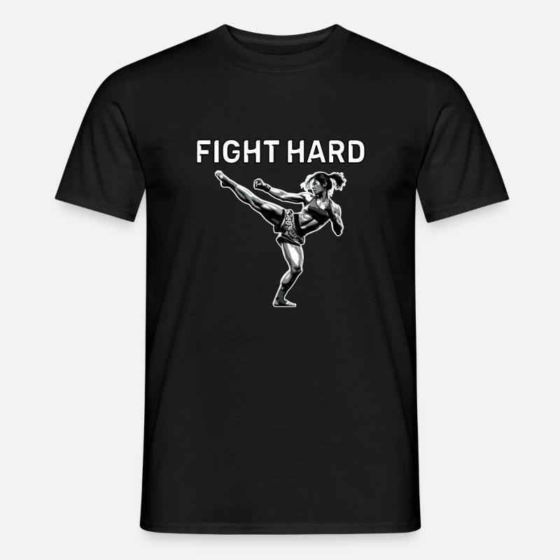Muay Thai Mädchen - Männer T-Shirt - Schwarz