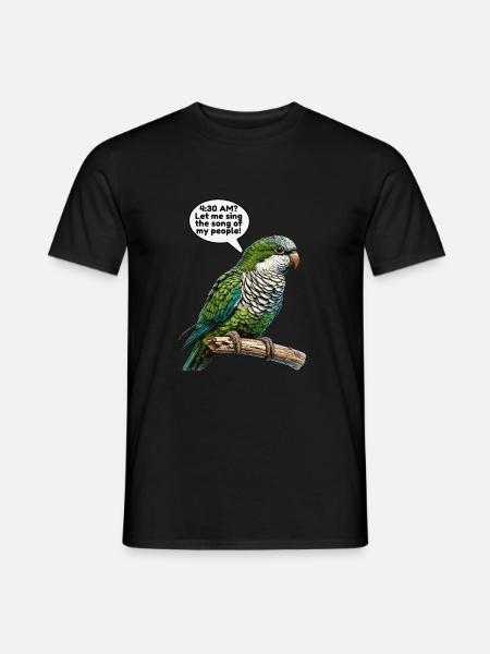 Perroquet Quaker Moine Perruche - T-shirt homme - noir