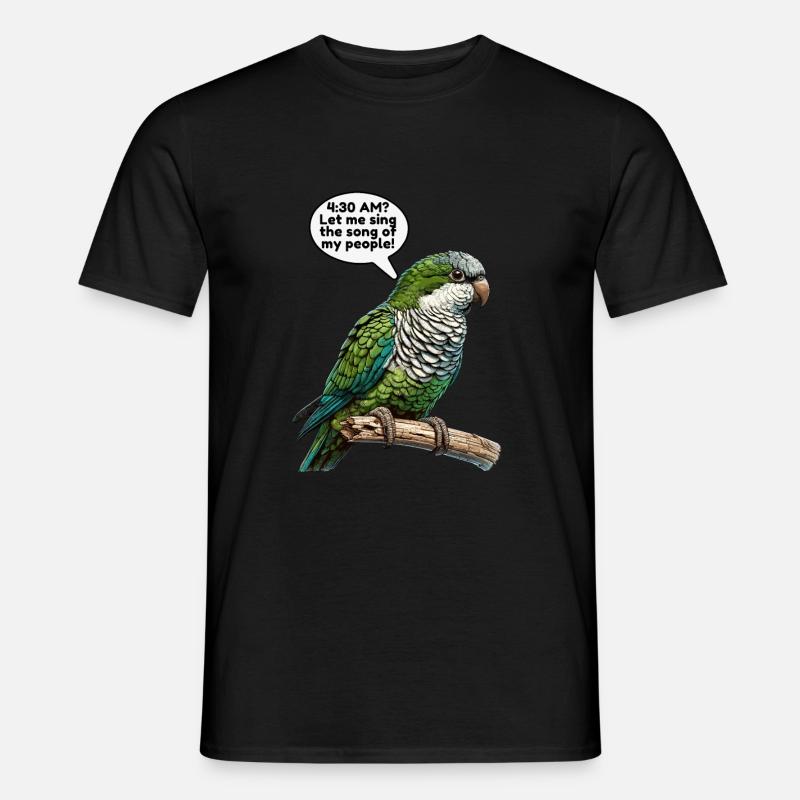 Quäker Papagei Mönch Sittich - Männer T-Shirt - Schwarz