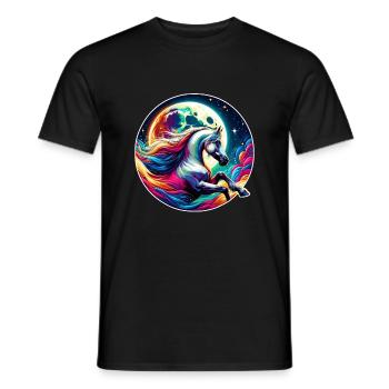 Arabische Pferdekunst - Männer T-Shirt - Schwarz - Vorne - AI Model Male 178 light (178cm)