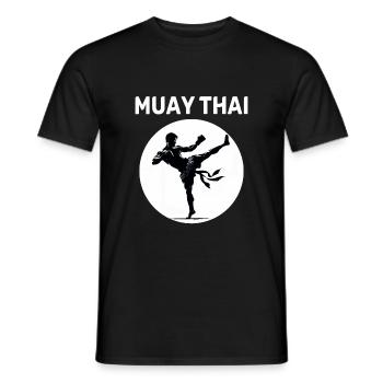 Combattant de Muay Thaï - T-shirt homme - noir - Devant - AI Model Male 178 light (178cm)