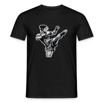 Muay Thai Woman - Men's T-Shirt - black - Front - AI Model Male 178 light (178cm)