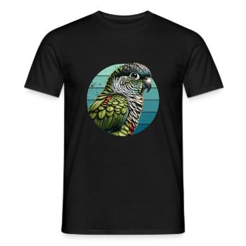 Green Cheeked Conure Art Cute Conure - Men's T-Shirt - black - Front - AI Model Male 178 light (178cm)