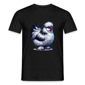Silkie Chicken Silkie Bird Silkies Fluffy Chickens - Men's T-Shirt - black - Front - AI Model Male 178 light (178cm)