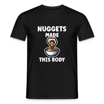 Chicken Nuggets Meme Chicken Nugget Quote - Men's T-Shirt - black - Front - AI Model Male 178 light (178cm)
