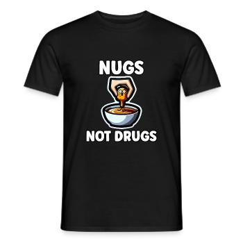 Chicken Nuggets Funny Chicken Nugget Drawing - Men's T-Shirt - black - Front - AI Model Male 178 light (178cm)