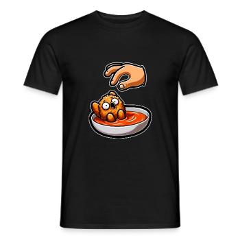 Lustiges gebratenes Huhn Chicken Wings Huhn Geschenk - Männer T-Shirt - Schwarz - Vorne - AI Model Male 178 light (178cm)