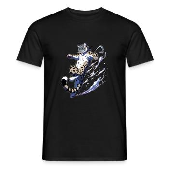 Léopard des neiges Léopard blanc Léopard - T-shirt homme - noir - Devant - AI Model Male 178 light (178cm)