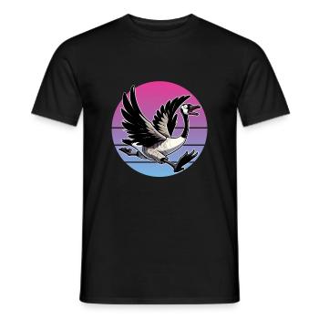 Angry Canadian Goose - Men's T-Shirt - black - Front - AI Model Male 178 light (178cm)