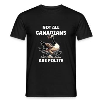 Funny Canadian Goose Quote Canada Meme - Men's T-Shirt - black - Front - AI Model Male 178 light (178cm)