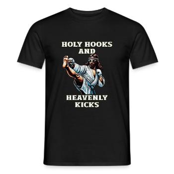 Lustiger Muay Thai Spruch Herr Jesus Christliches Geschenk - Männer T-Shirt - Schwarz - Vorne - AI Model Male 178 light (178cm)