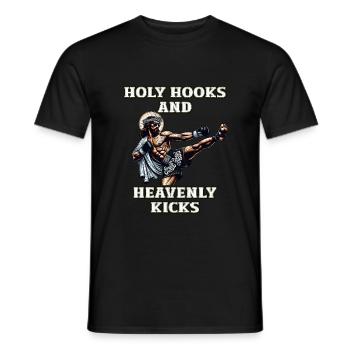 Lustiger Muay Thai Spruch Herr Jesus Christliches Geschenk - Männer T-Shirt - Schwarz - Vorne - AI Model Male 178 light (178cm)