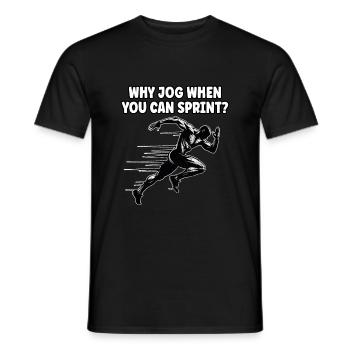 Bahnläufer Sprinter Sprint 100m Sprinter - Männer T-Shirt - Schwarz - Vorne - AI Model Male 178 light (178cm)