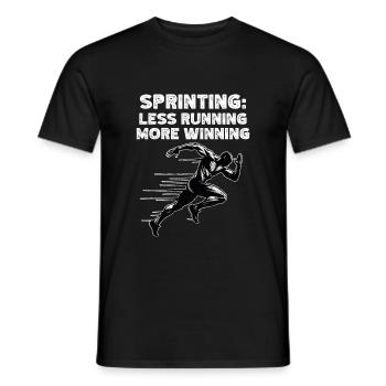 Track Runner Sprinter Sprinting 100m sprinter - Men's T-Shirt - black - Front - AI Model Male 178 light (178cm)