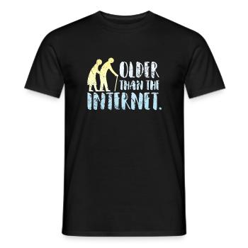 Older than the internet - Men's T-Shirt - black - Front - AI Model Male 178 light (178cm)
