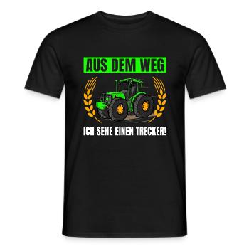 Landwirtschaft Aus Dem Weg Trecker Traktor - Männer T-Shirt - Schwarz - Vorne - AI Model Male 178 light (178cm)