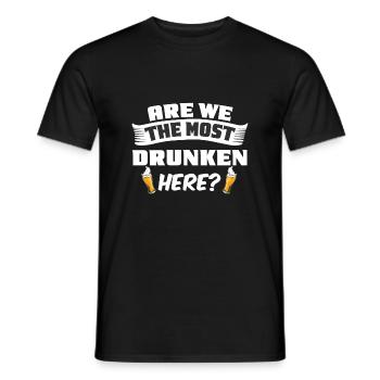 Wochenende mit Freunden in Gruppe Party Trinken - Männer T-Shirt - Schwarz - Vorne - AI Model Male 178 light (178cm)
