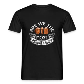 Wochenende mit Freunden in Gruppe Party Trinken - Männer T-Shirt - Schwarz - Vorne - AI Model Male 178 light (178cm)