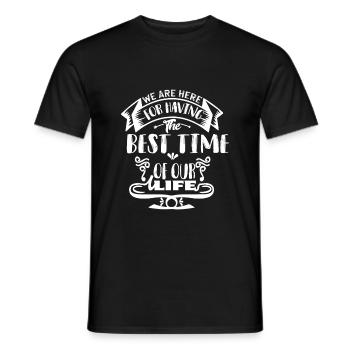 Wochenende mit Freunden in Gruppe Trinken Party - Männer T-Shirt - Schwarz - Vorne - AI Model Male 178 light (178cm)