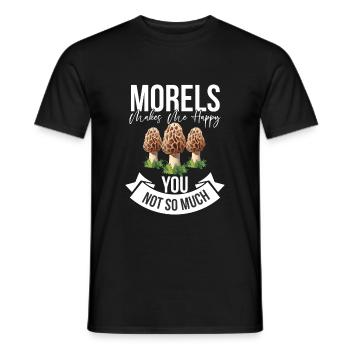 Mushroom pickers and mushroom friends - Men's T-Shirt - black - Front - AI Model Male 178 light (178cm)