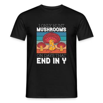 Cueilleurs de champignons et amis champignons - T-shirt homme - noir - Devant - AI Model Male 178 light (178cm)