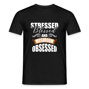 Cueilleurs de champignons et amis champignons - T-shirt homme - noir - Devant - AI Model Male 178 light (178cm)