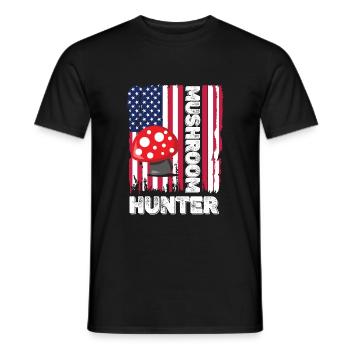 Mushroom pickers and mushroom friends - Men's T-Shirt - black - Front - AI Model Male 178 light (178cm)