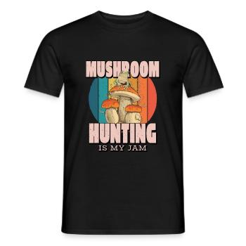Mushroom pickers and mushroom friends - Men's T-Shirt - black - Front - AI Model Male 178 light (178cm)