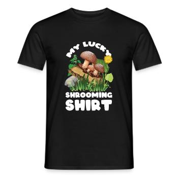 Mushroom pickers and mushroom friends - Men's T-Shirt - black - Front - AI Model Male 178 light (178cm)