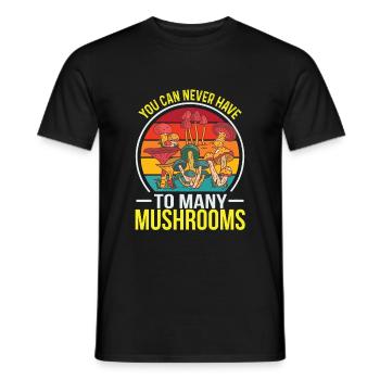 Cueilleurs de champignons et amis champignons - T-shirt homme - noir - Devant - AI Model Male 178 light (178cm)