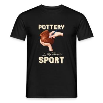 Poterie et poterie - T-shirt homme - noir - Devant - AI Model Male 178 light (178cm)
