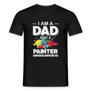 Peintre et vernisseur, le métier le meilleur et le plus ennuyeux - T-shirt homme - noir - Devant - AI Model Male 178 light (178cm)