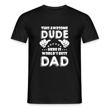 Father's Day gift for dad for Men's Day - Men's T-Shirt - black - Front - AI Model Male 178 light (178cm)