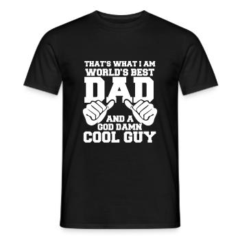 Cadeau de fête des pères pour papa pour la fête des hommes - T-shirt homme - noir - Devant - AI Model Male 178 light (178cm)